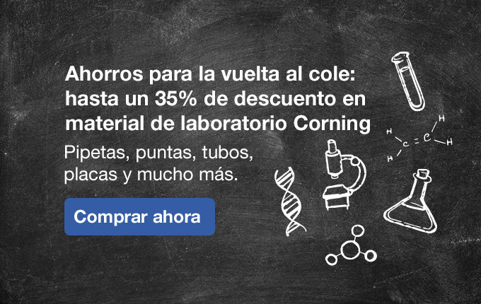 Ahorros para la vuelta al cole:  hasta un 35% de descuento en  material de laboratorio Corning