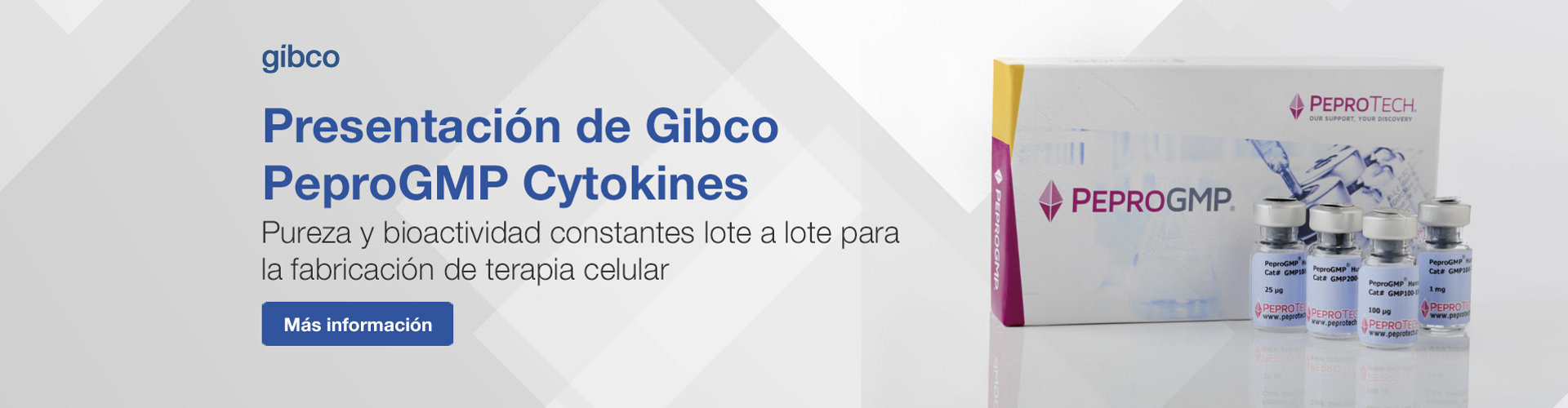 Presentación de Gibco PeproGMP Cytokines