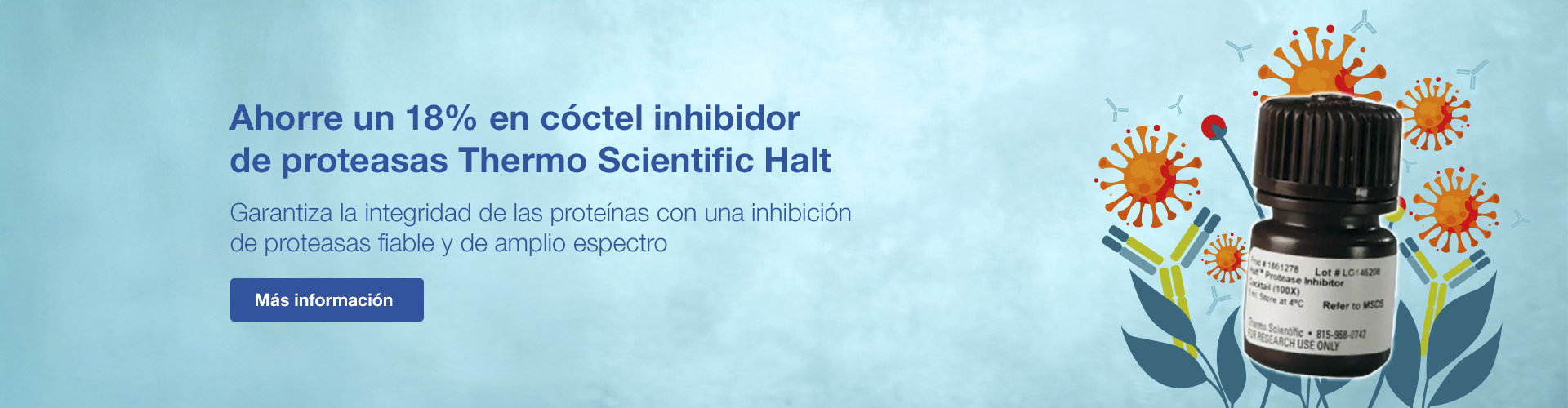 Ahorre un 18% en cóctel inhibidor  de proteasas Thermo Scientific Halt 