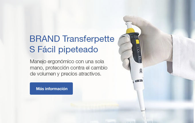 BRAND Transferpette S Fácil pipeteado