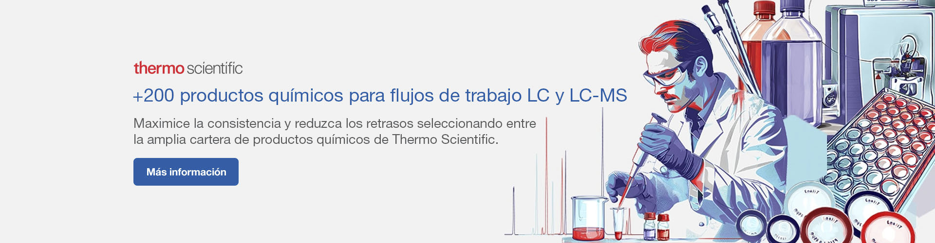 200+ productos químicos para flujos de trabajo LC y LC-MS