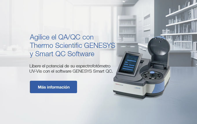 Agilice el QA/QC con  Thermo Scientific GENESYS  y Smart QC Software