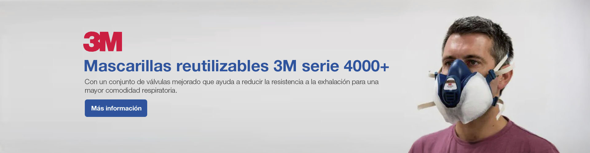 Mascarillas reutilizables 3M serie 4000+