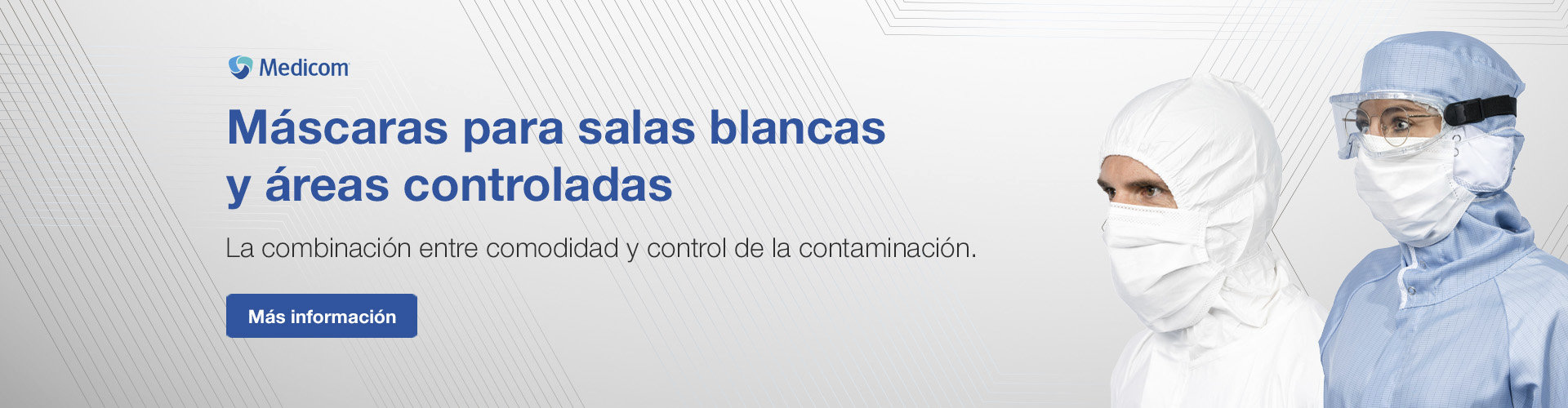 Máscaras para salas blancas y áreas controladas